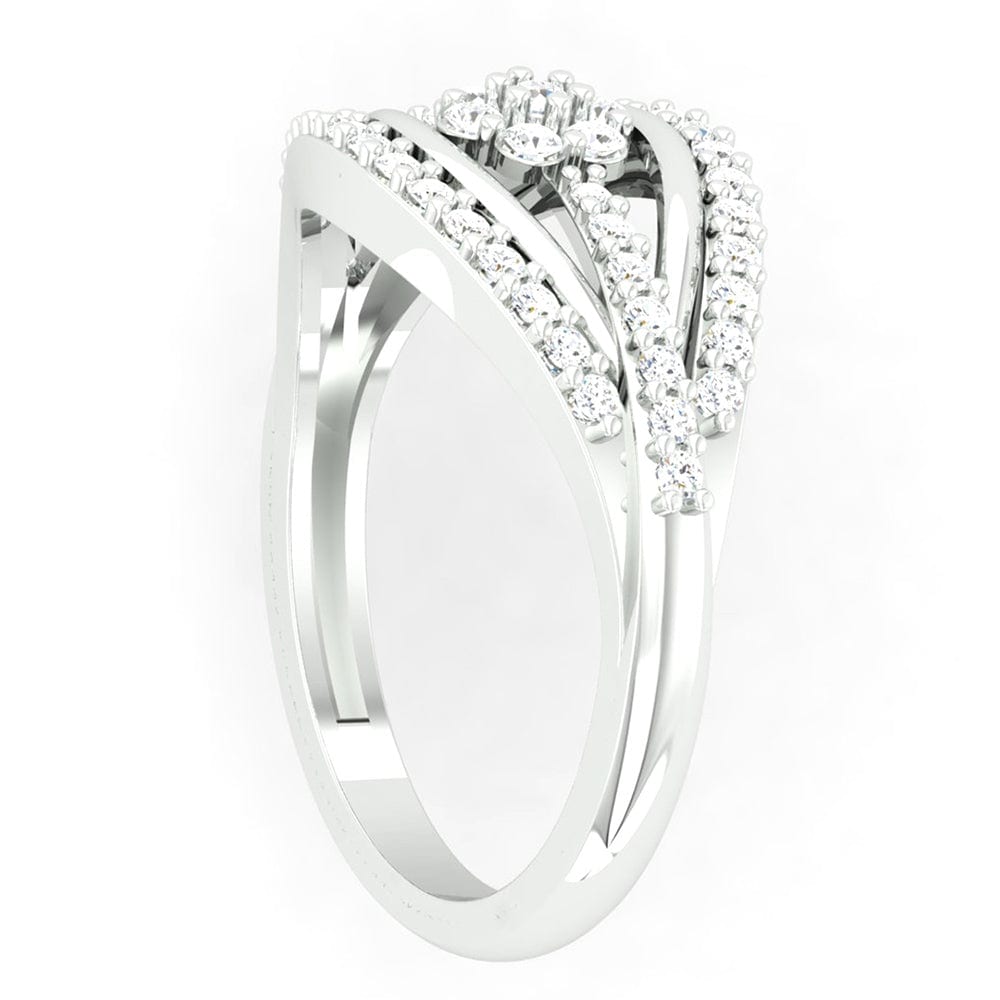 92.5 silver zircon radiant ring