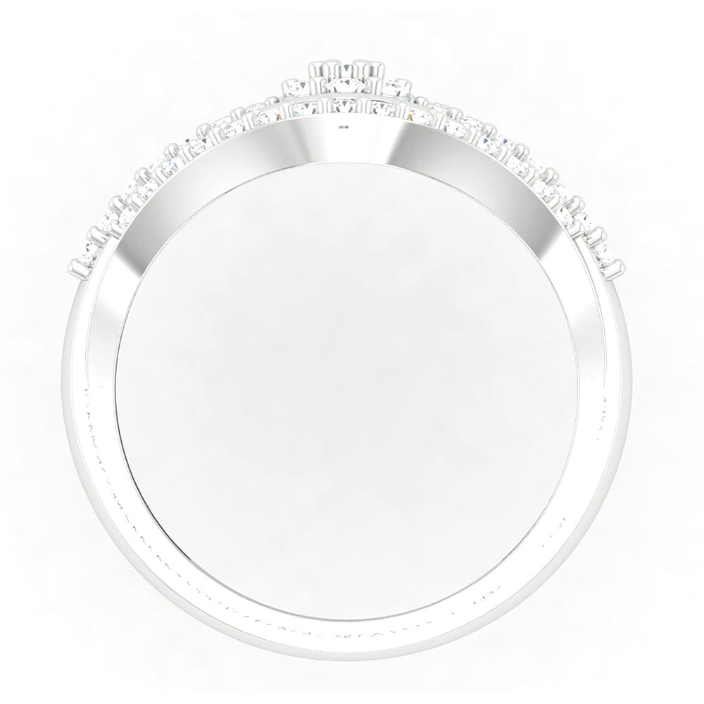 92.5 silver zircon radiant ring