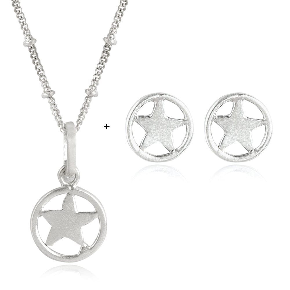 92.5 Silver Star loop Necklace