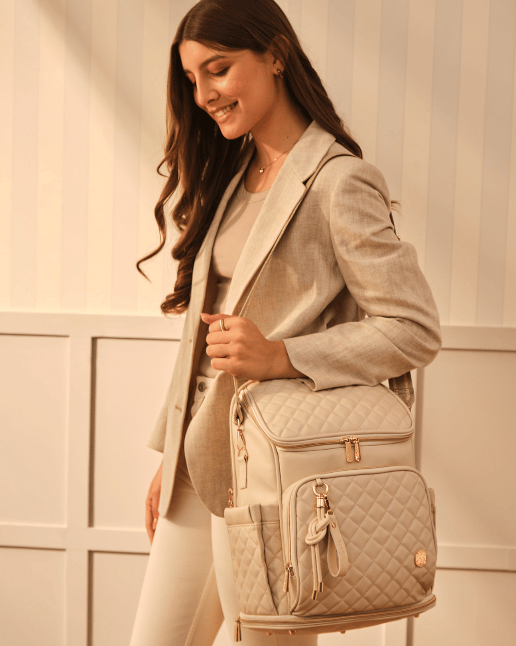 The Super Trooper Diaper Bag -Ecru