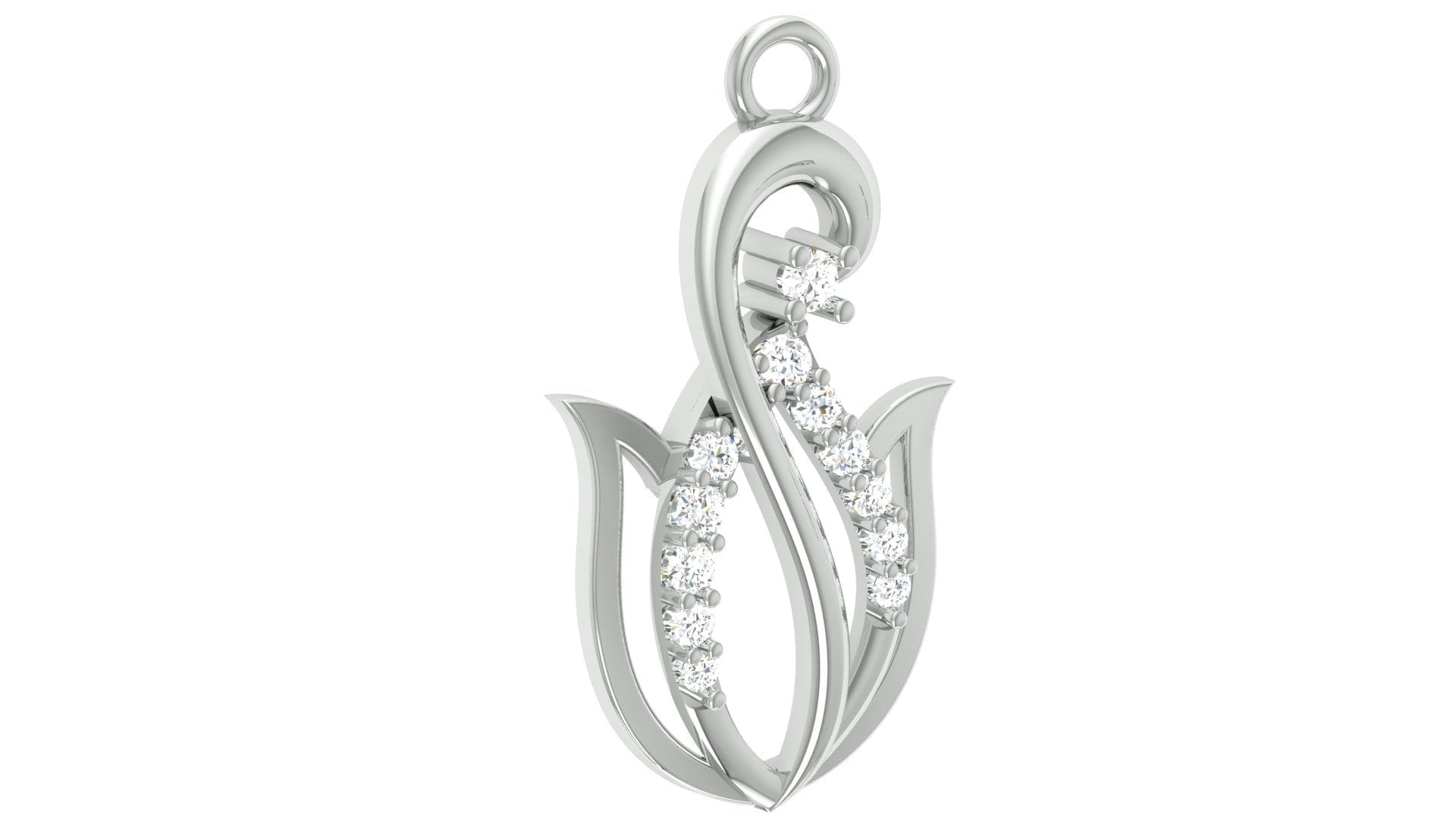 92.5 silver zircon pendant