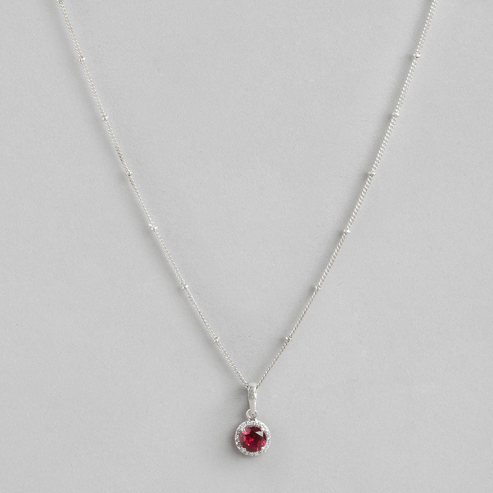 92.5 Silver Crimson Necklace