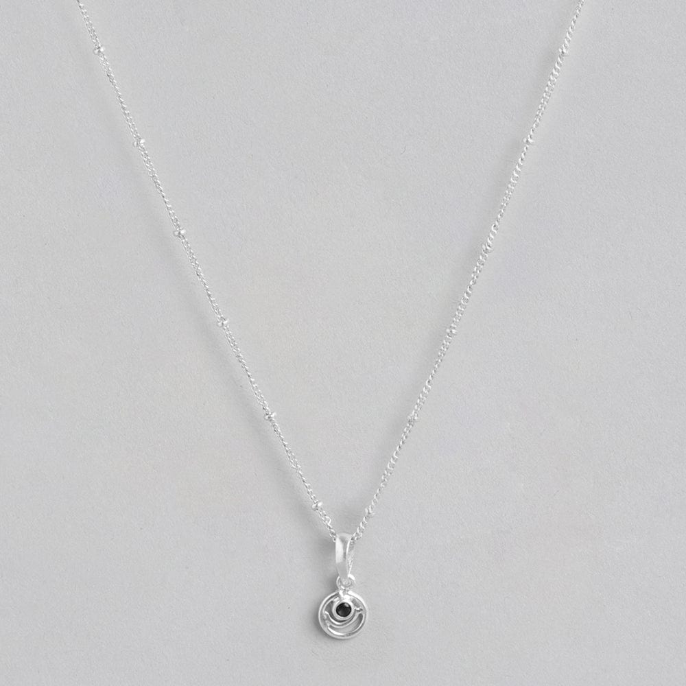 92.5 Silver Blue Spiral Necklace