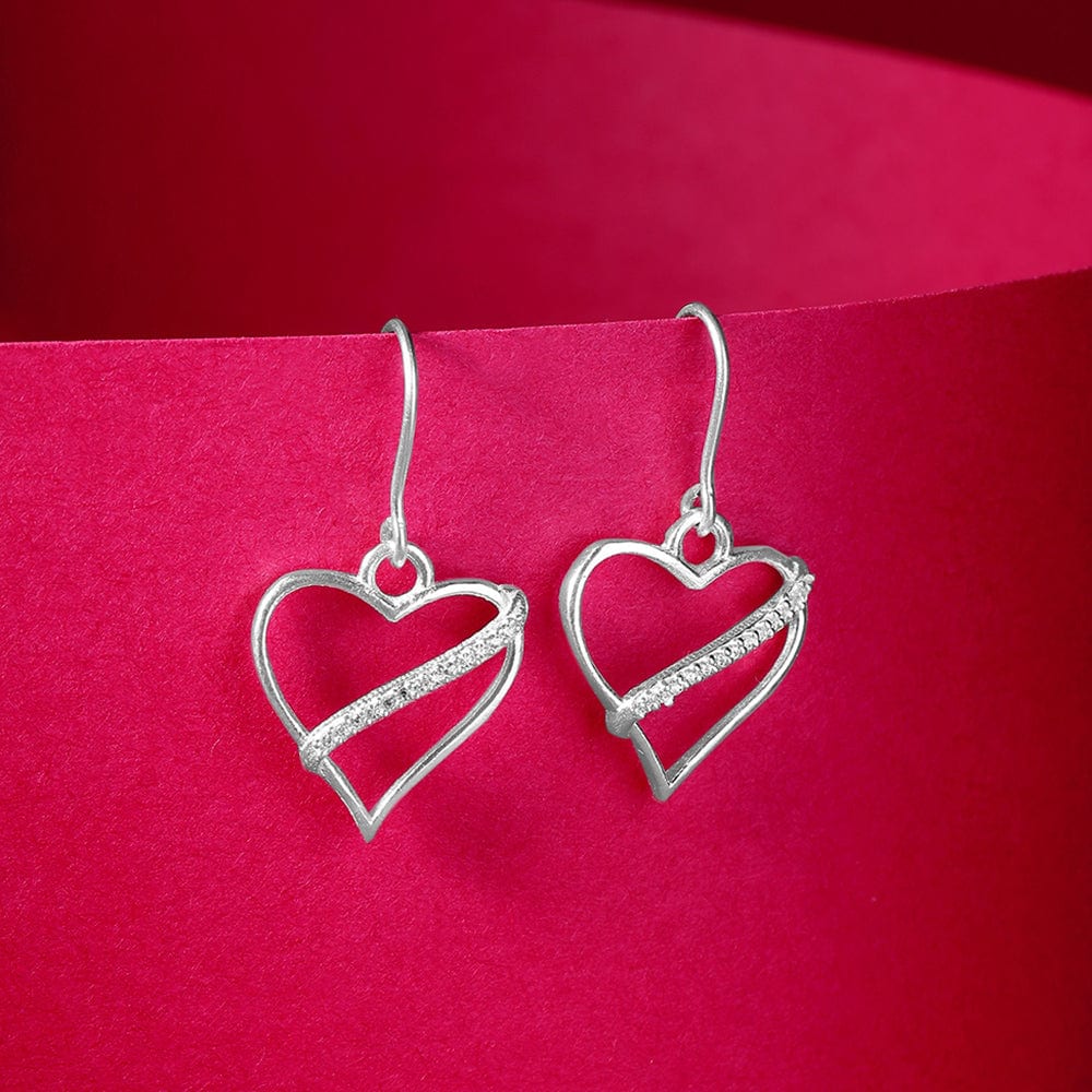 Silver Heart Earrings