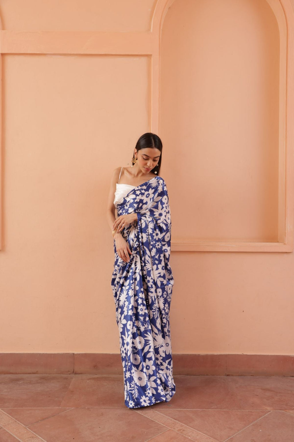 Rhythm Saree & Blouse - Oasis Blue Print (Set of 2)