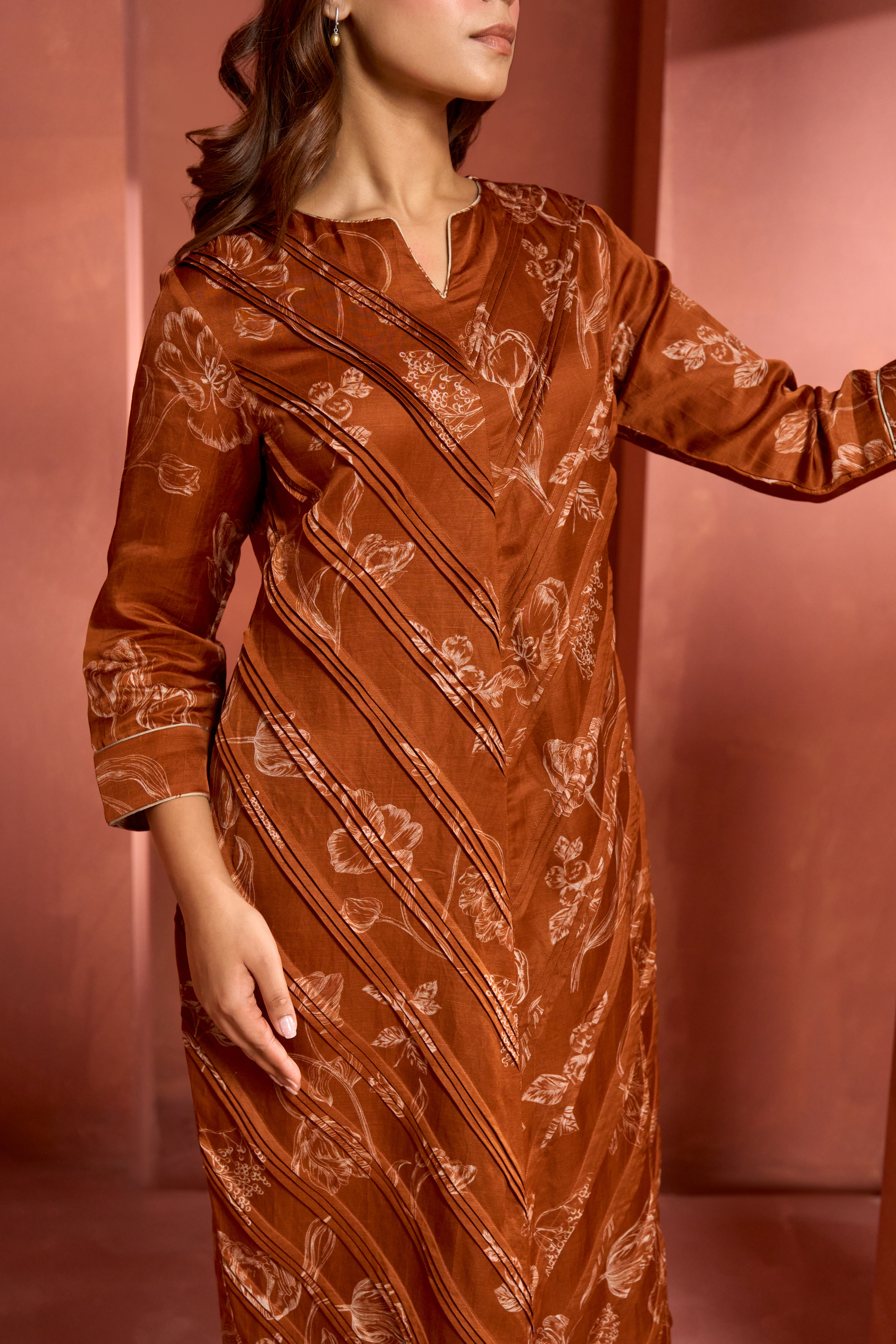 Tangerine Kurta Set