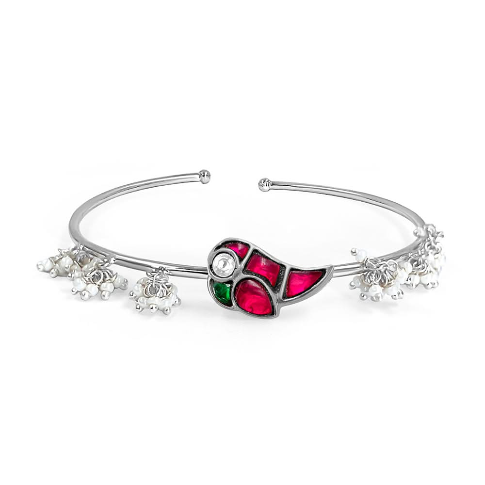 Mithu Silver Cuff with pearls