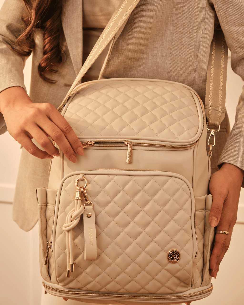 The Super Trooper Diaper Bag -Ecru