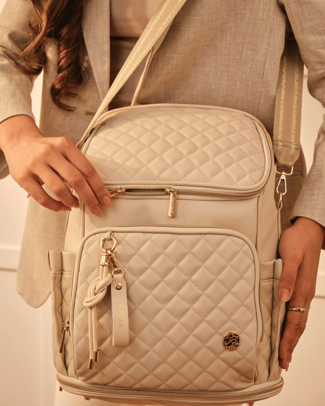 The Super Trooper Diaper Bag -Ecru