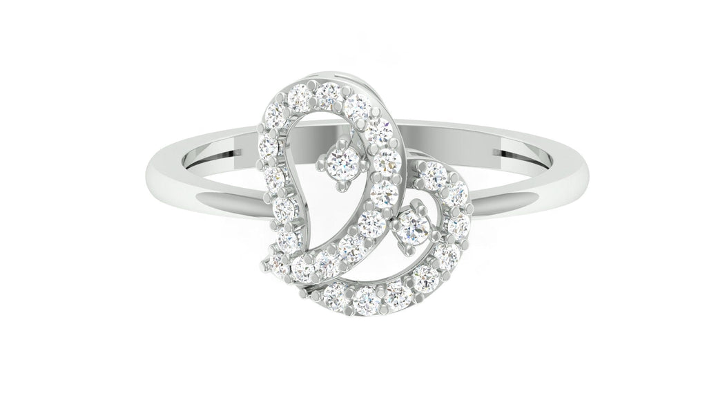 92.5 silver zircon paisley ring