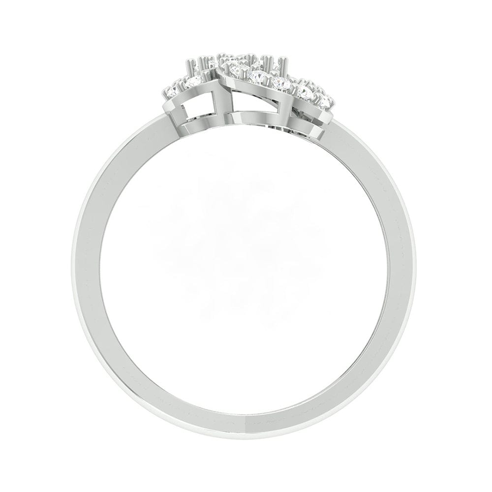 92.5 silver zircon paisley ring