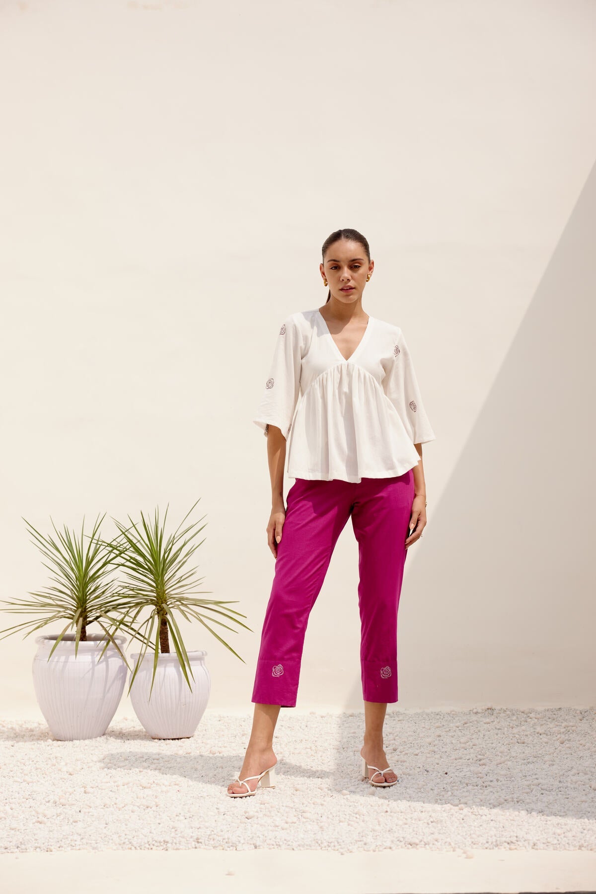 Serenity Co-ord set - White (Set of 2)