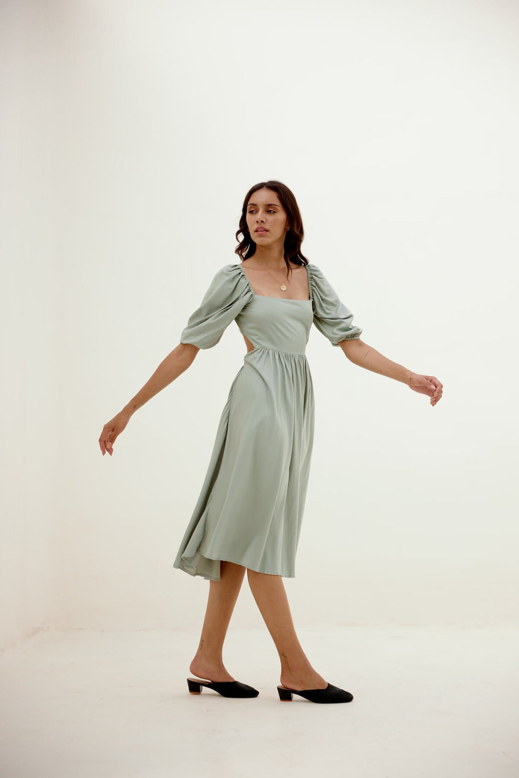 Hush Hush Cut Out Dress - Green