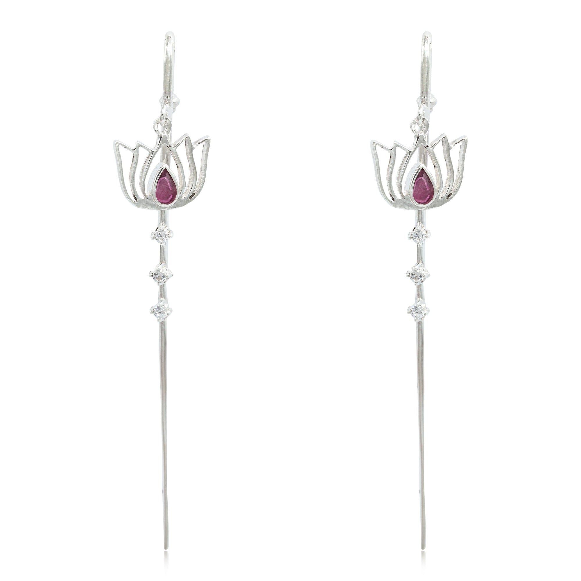 Silver Lotus Earcuff