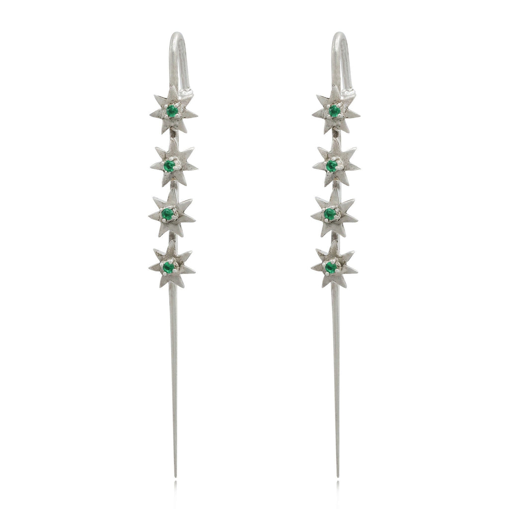 Starry Needle Earcuff In 92.5 Silver