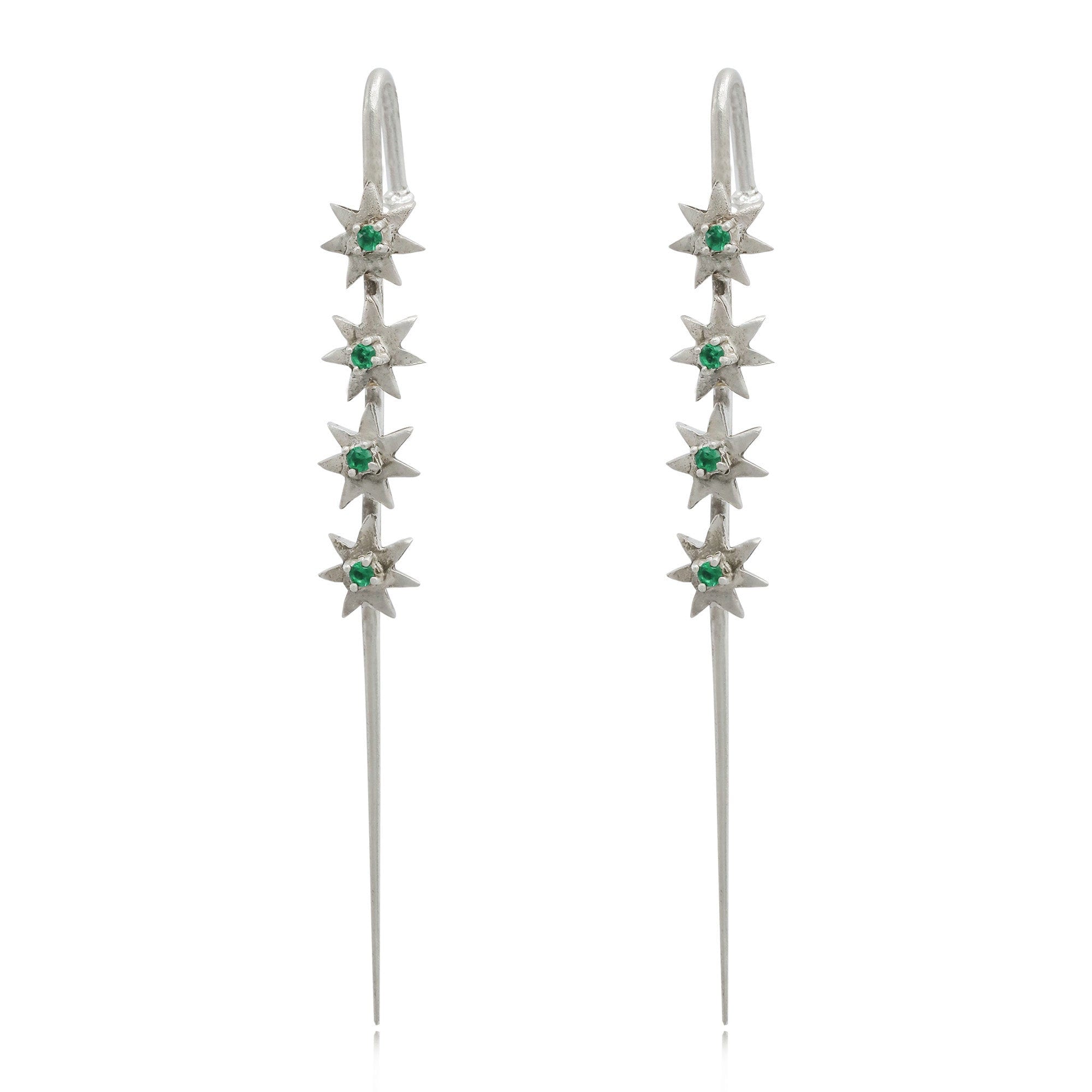 Starry Needle Earcuff In 92.5 Silver