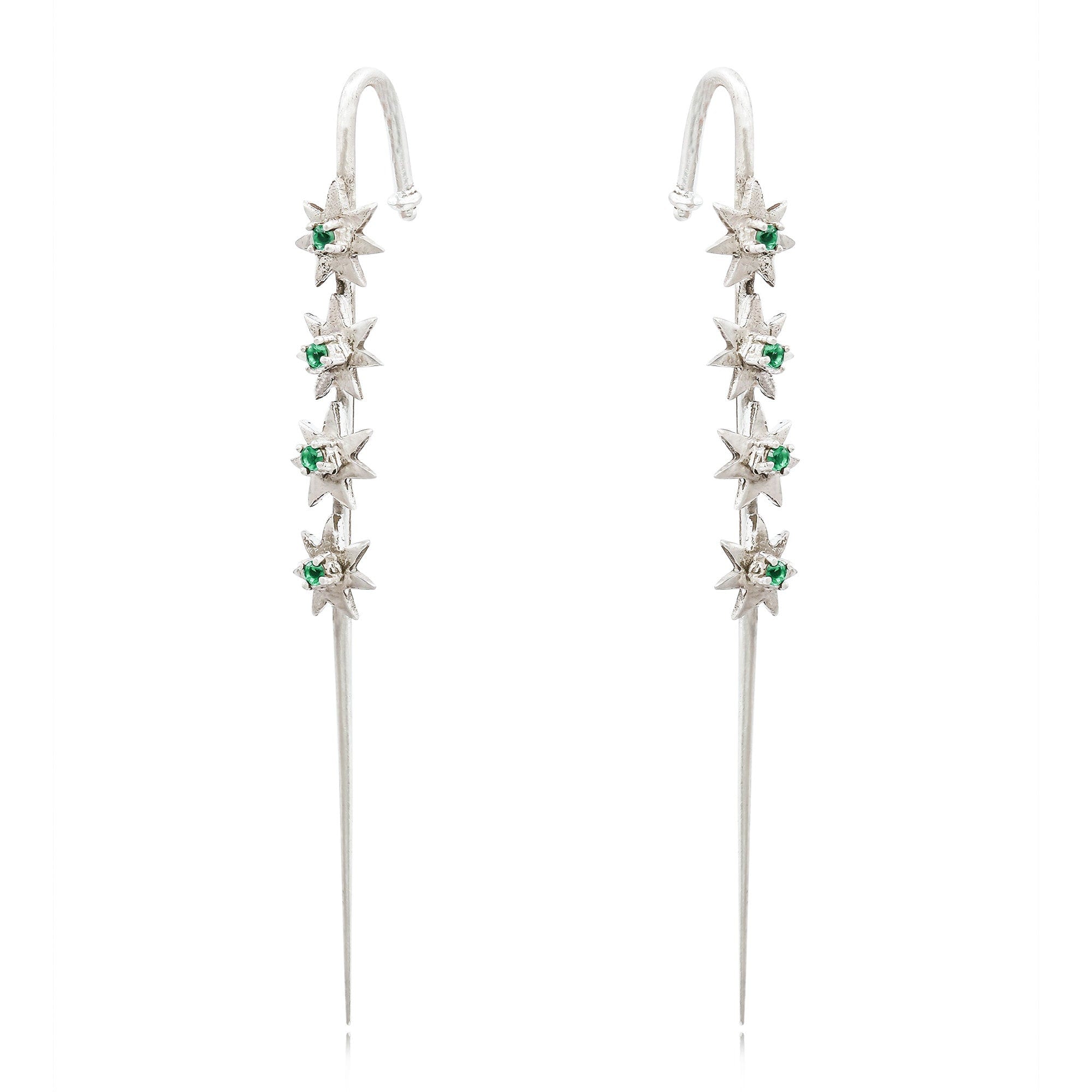 Starry Needle Earcuff In 92.5 Silver