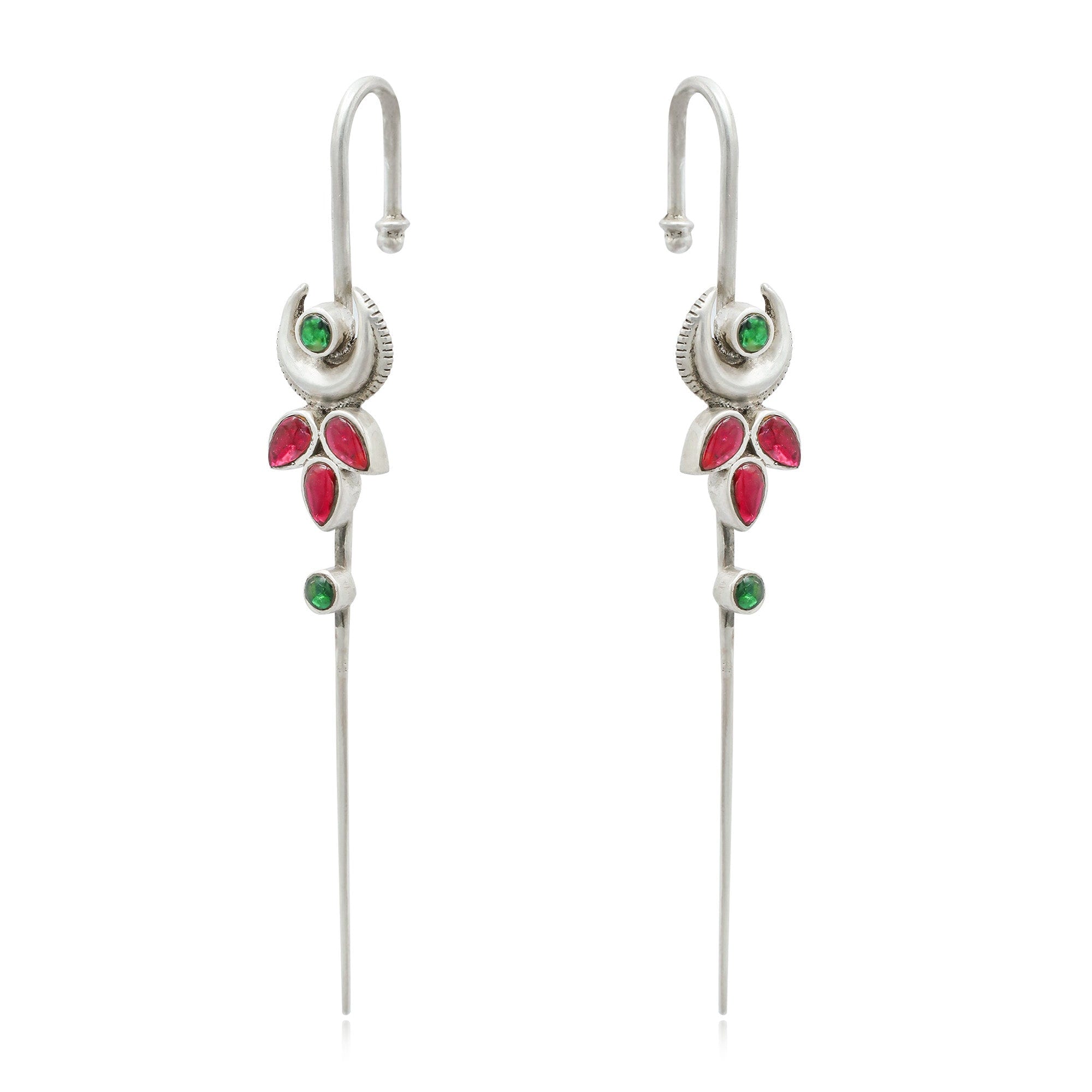 Silver Traditional Needle Earcuff