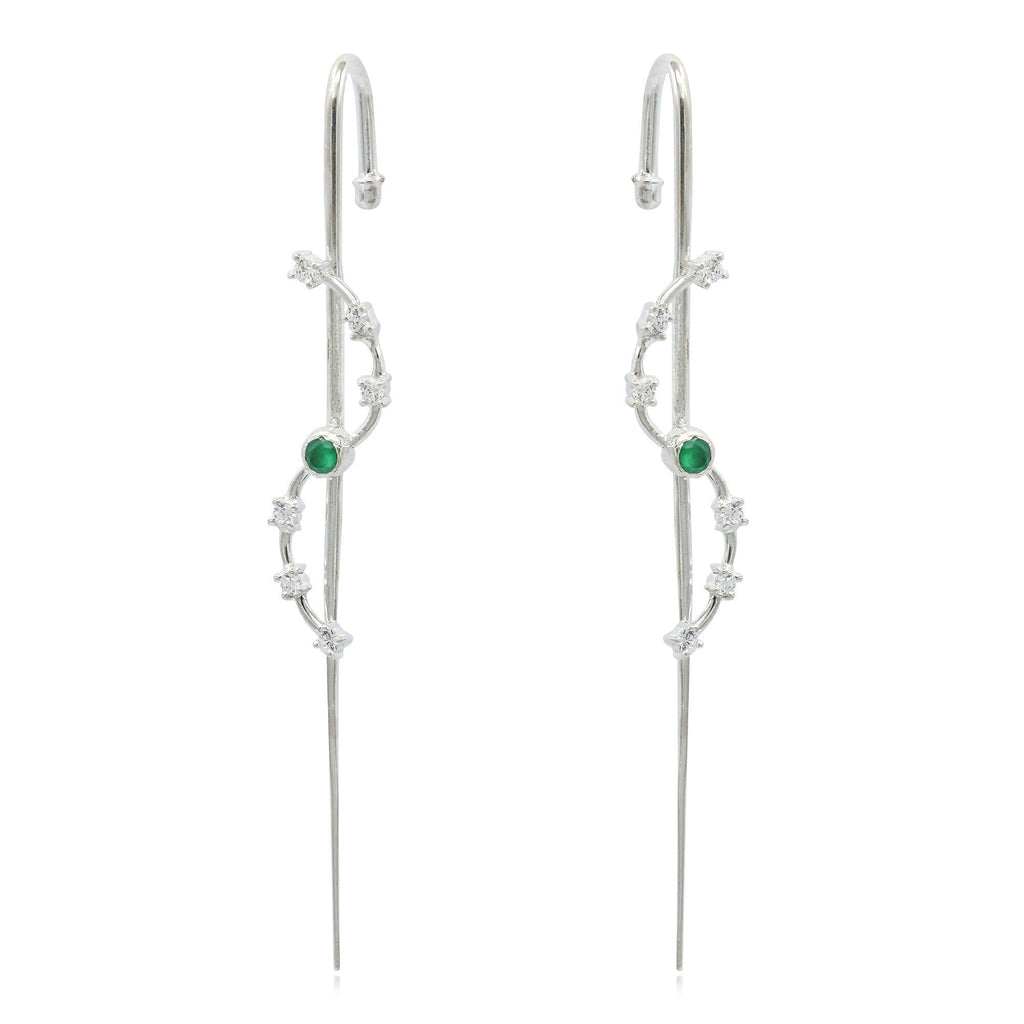 Star Constellation Silver Needle Ear Cuff