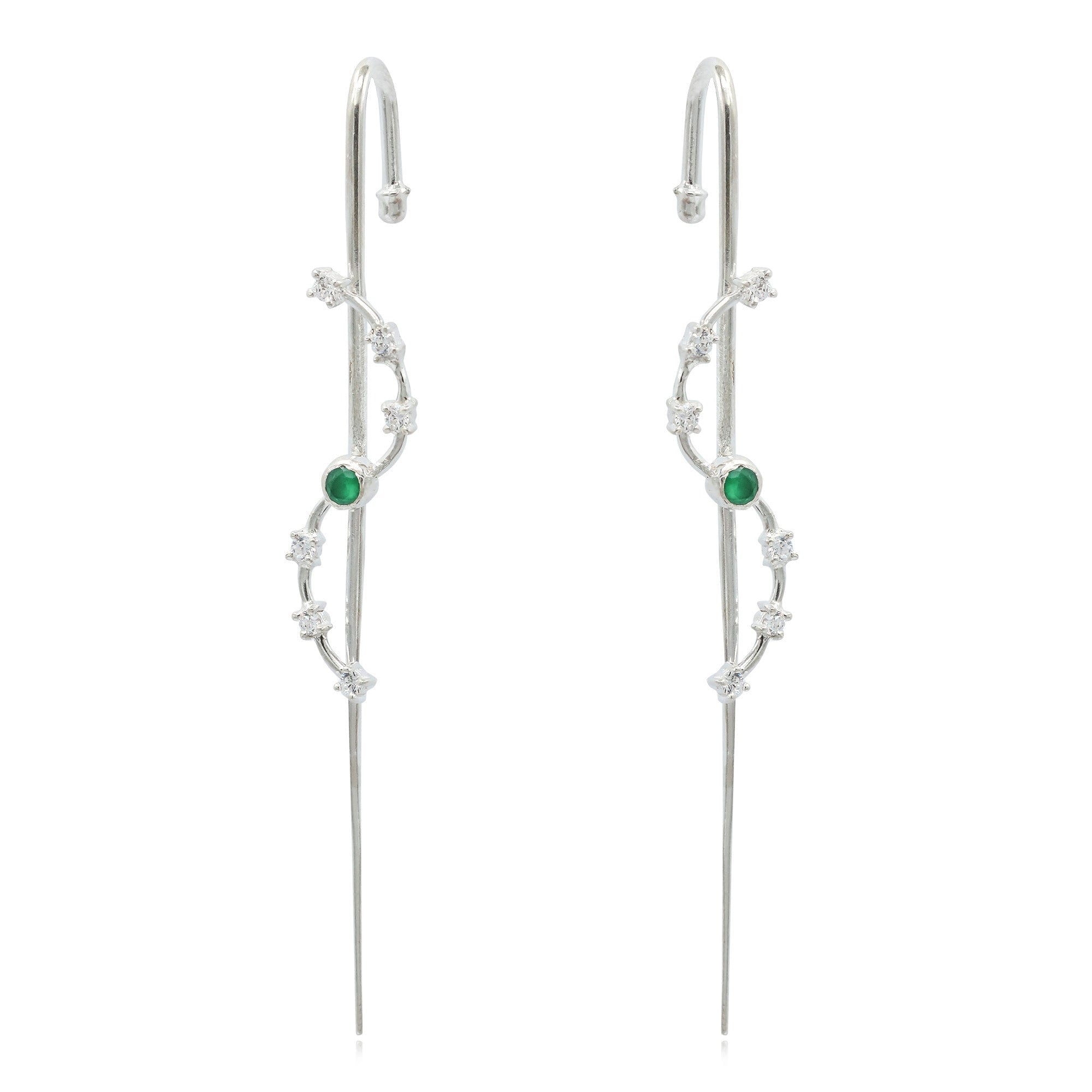 Star Constellation Silver Needle Ear Cuff