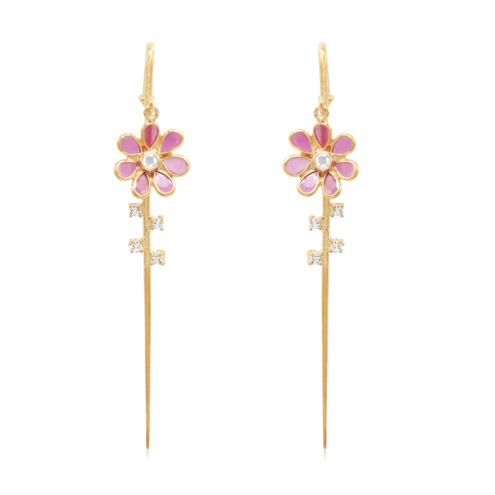 Silver Flower Earcuff