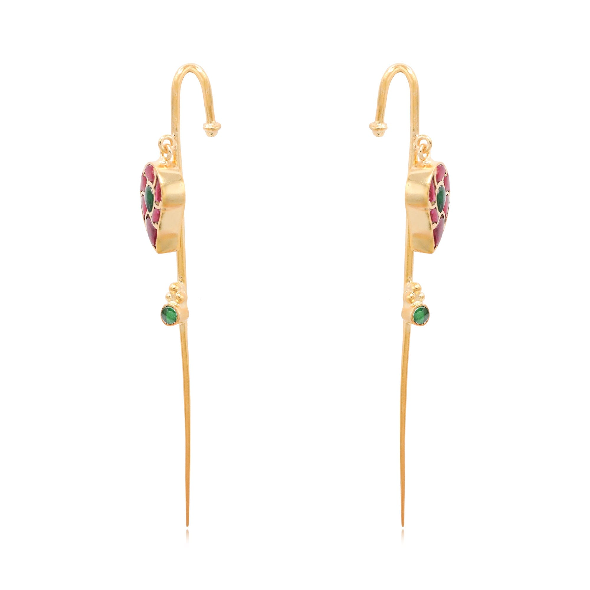 Silver Kundan Earcuff