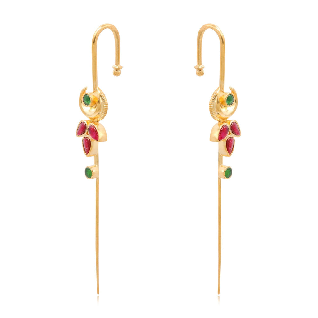 Silver Traditional Needle Earcuff