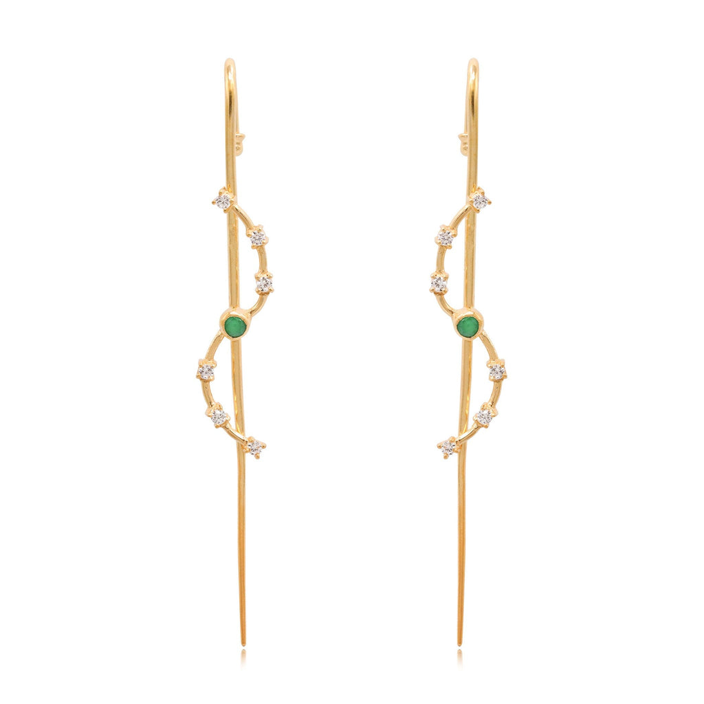 Star Constellation Silver Needle Ear Cuff