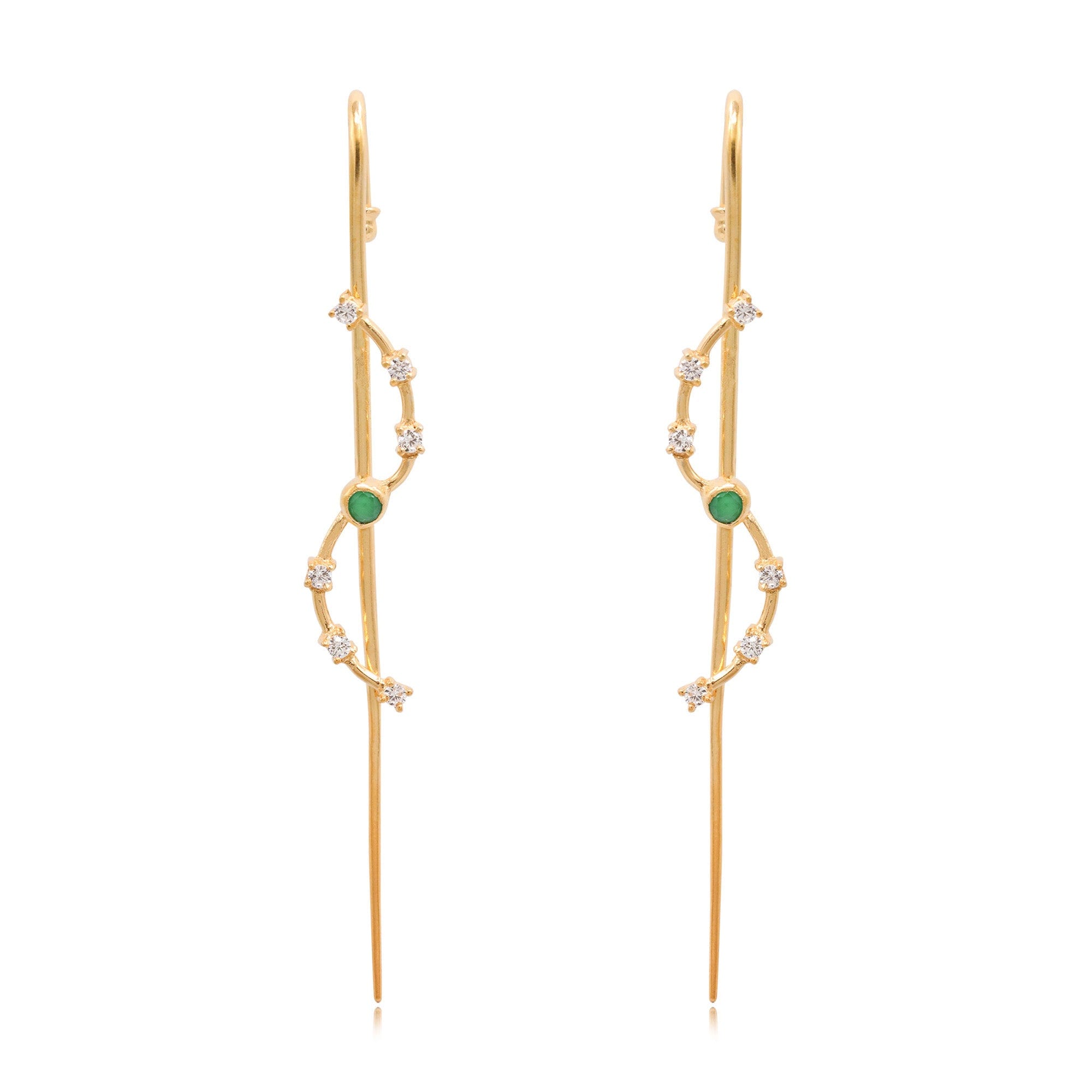 Star Constellation Silver Needle Ear Cuff