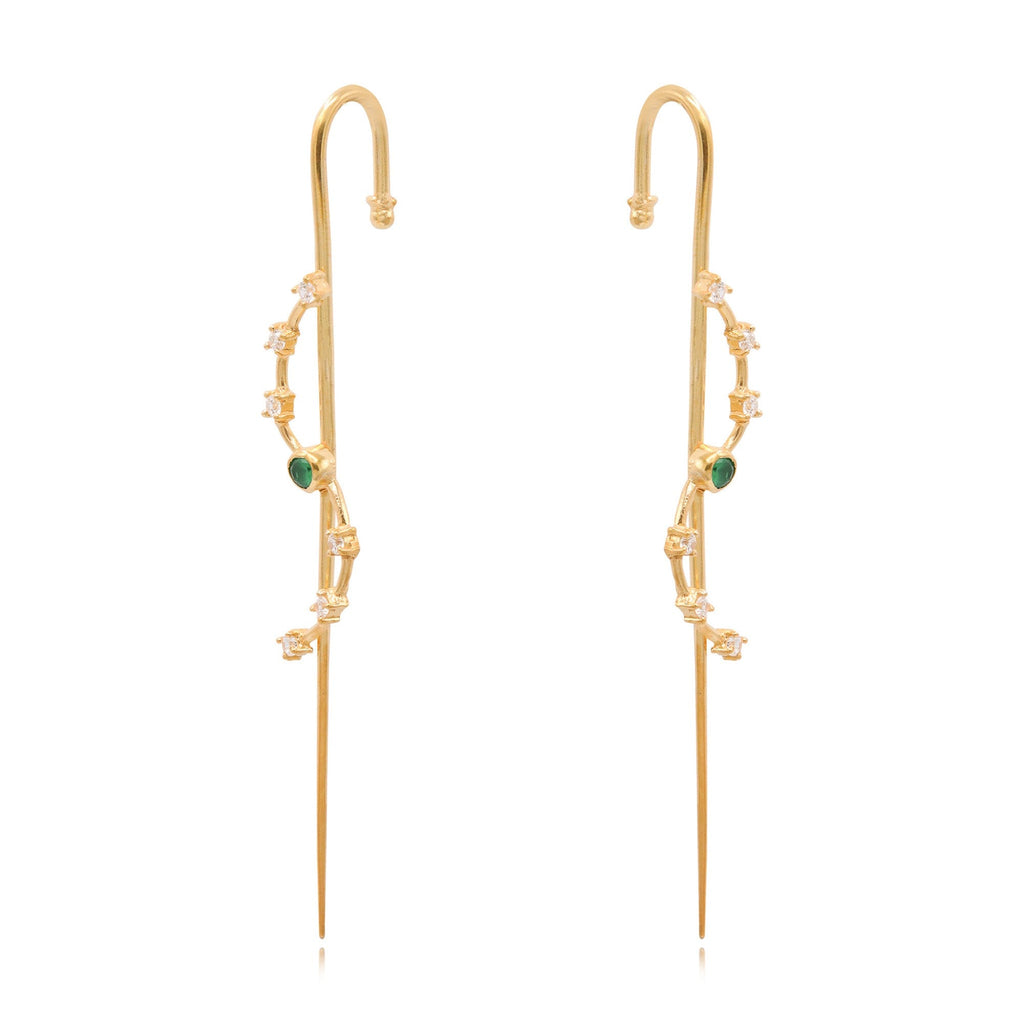 Star Constellation Silver Needle Ear Cuff