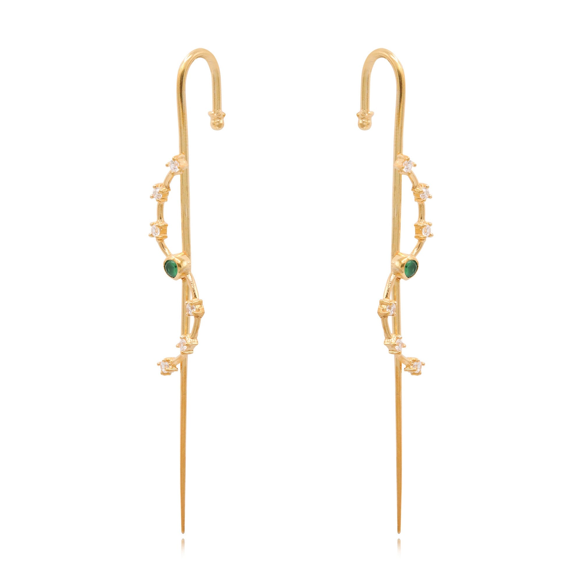 Star Constellation Silver Needle Ear Cuff