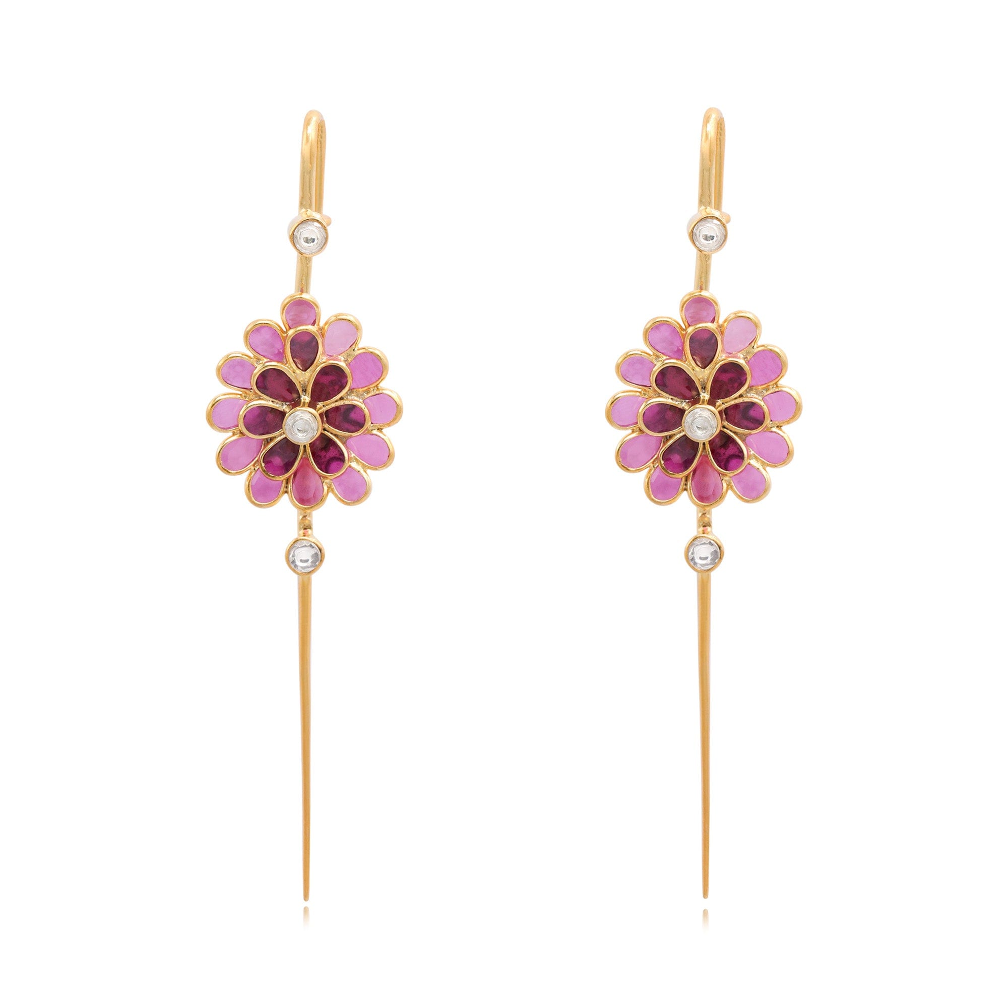 Quirky Bezel Motif Silver Ear Cuff