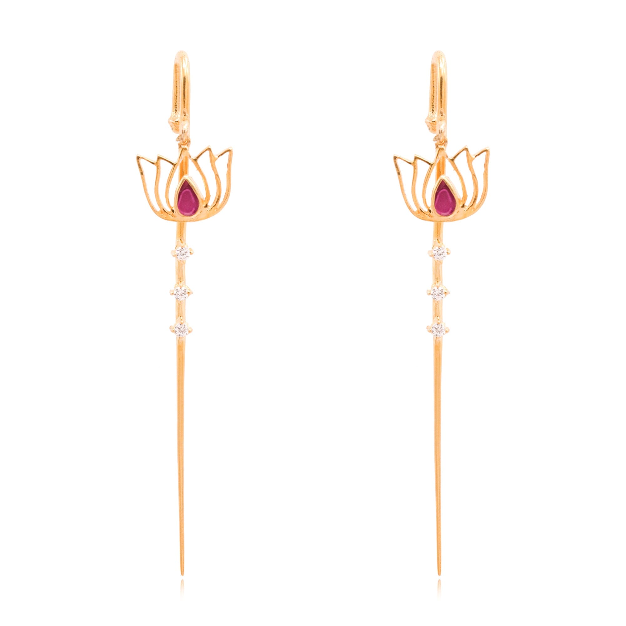 Silver Lotus Earcuff