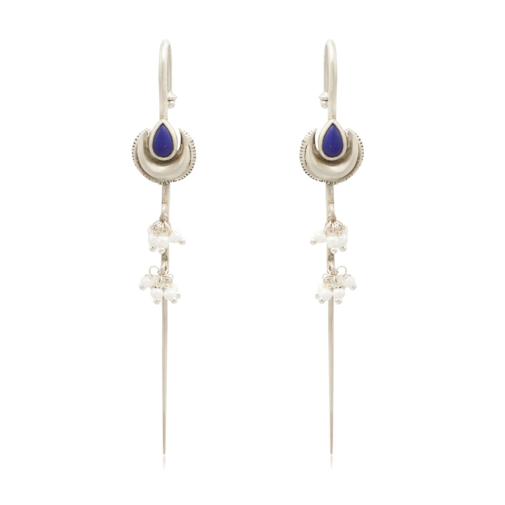 Silver Lapis EARCUFF