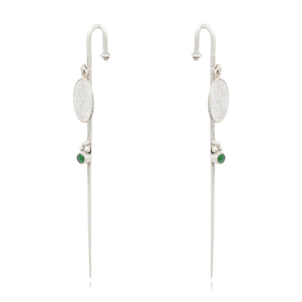 Silver Coin Earcuff