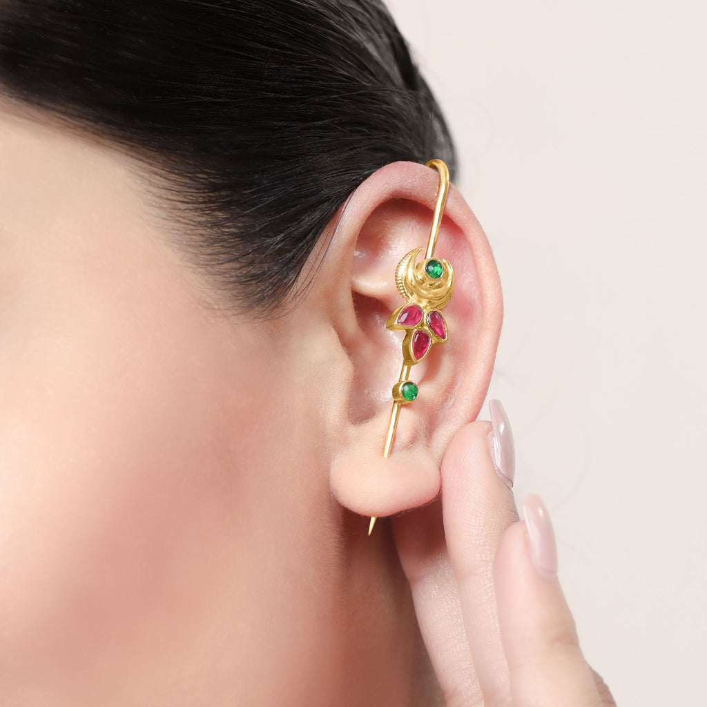 Silver Traditional Needle Earcuff