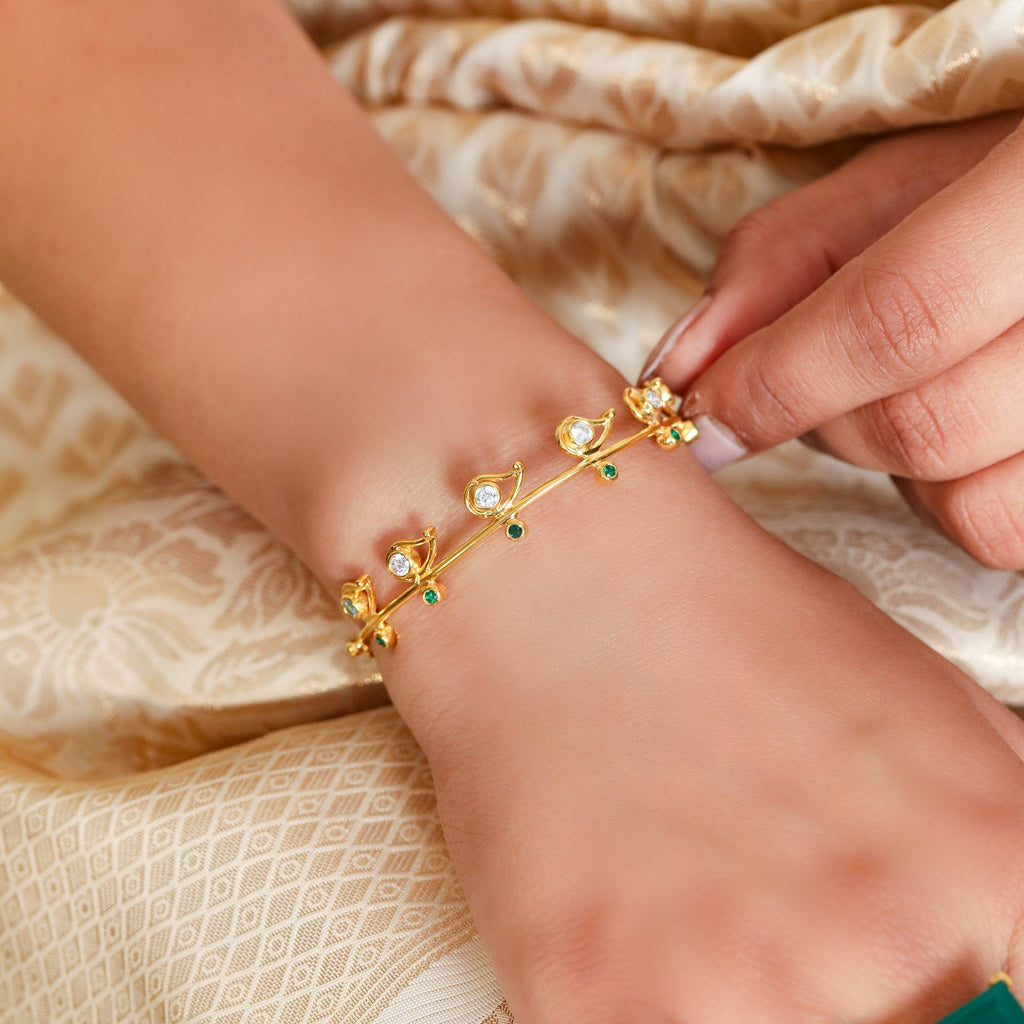 Silver Zircon Bangle