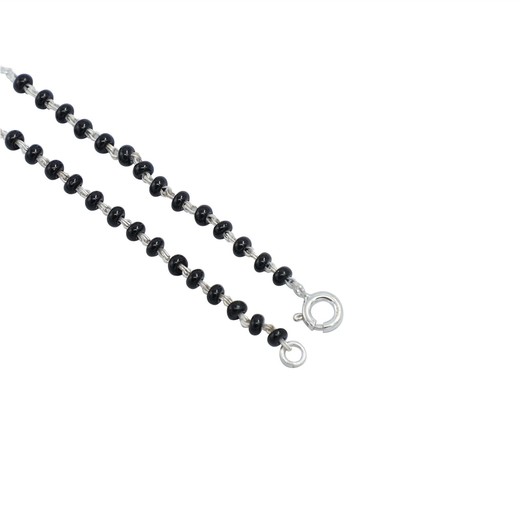 Silver 92.5 Pink Zircon Dangling Mangalsutra