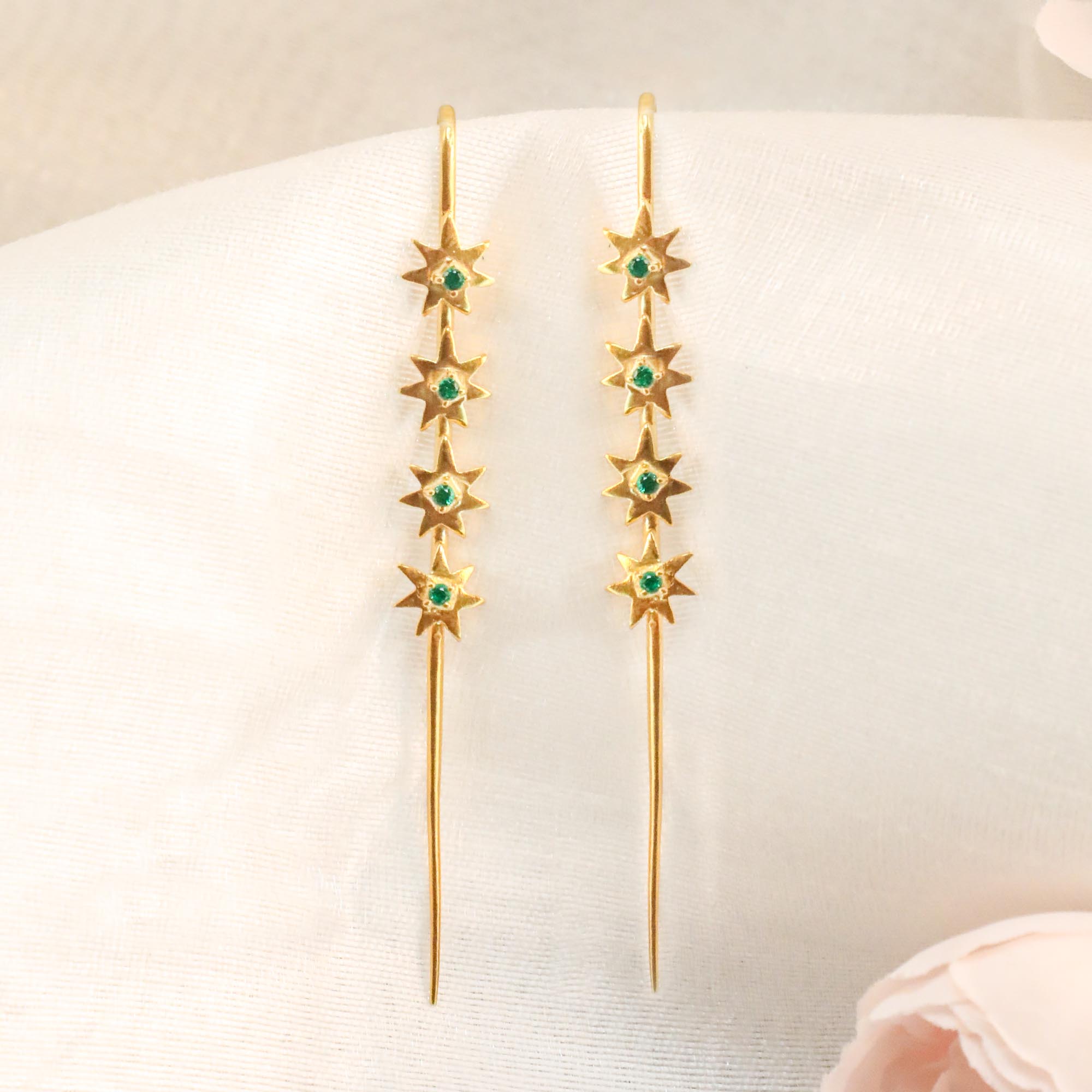 Starry Needle Earcuff In 92.5 Silver