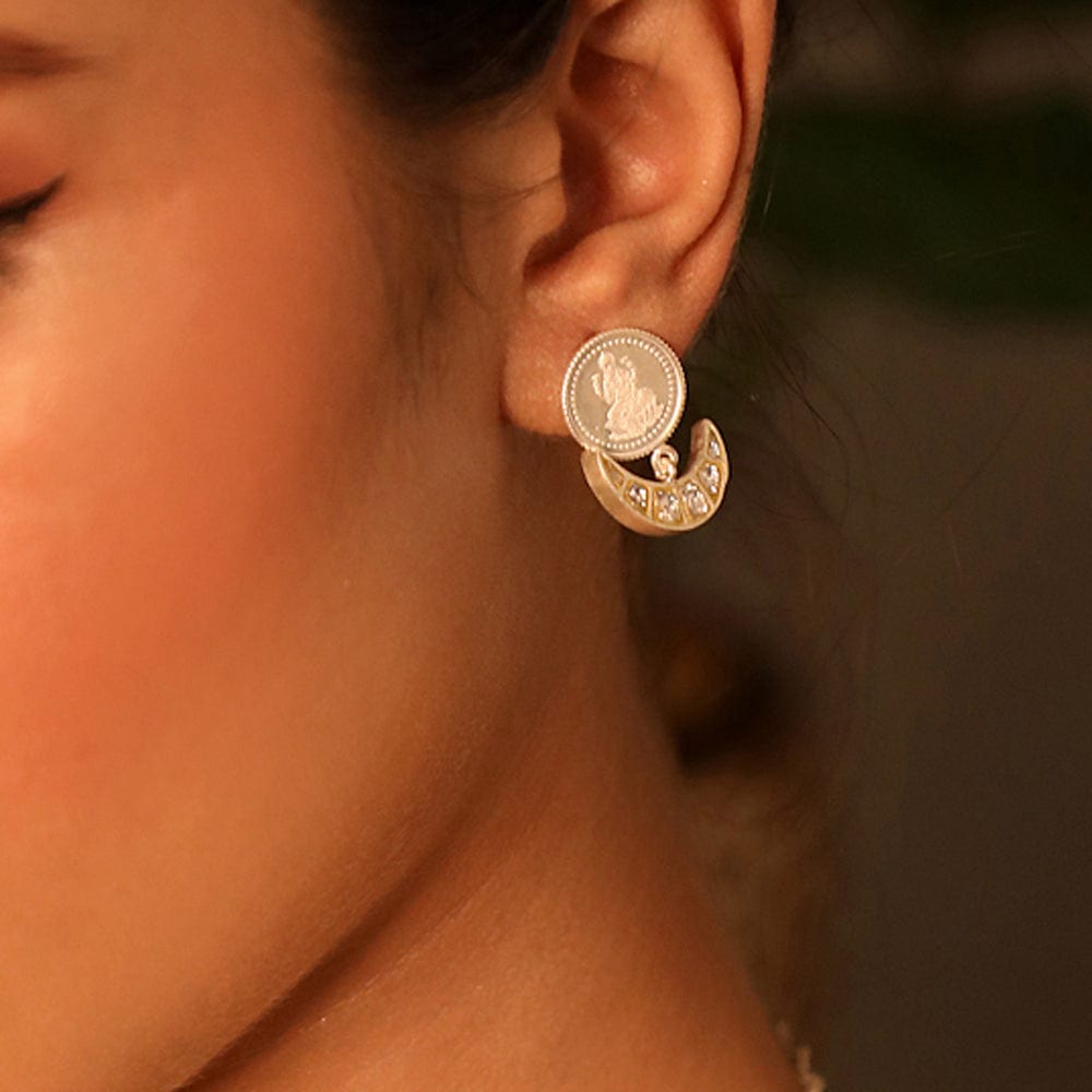 Silver Kuber Polki Earring