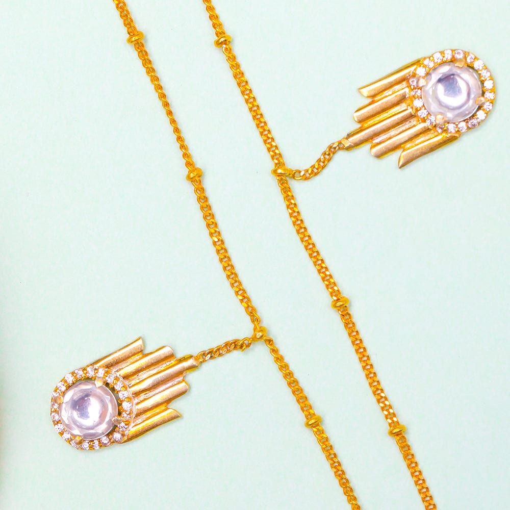 Silver hamsa anklet