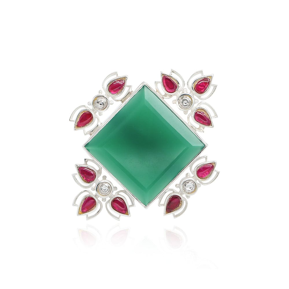 SITAYAN Green Statement Ring