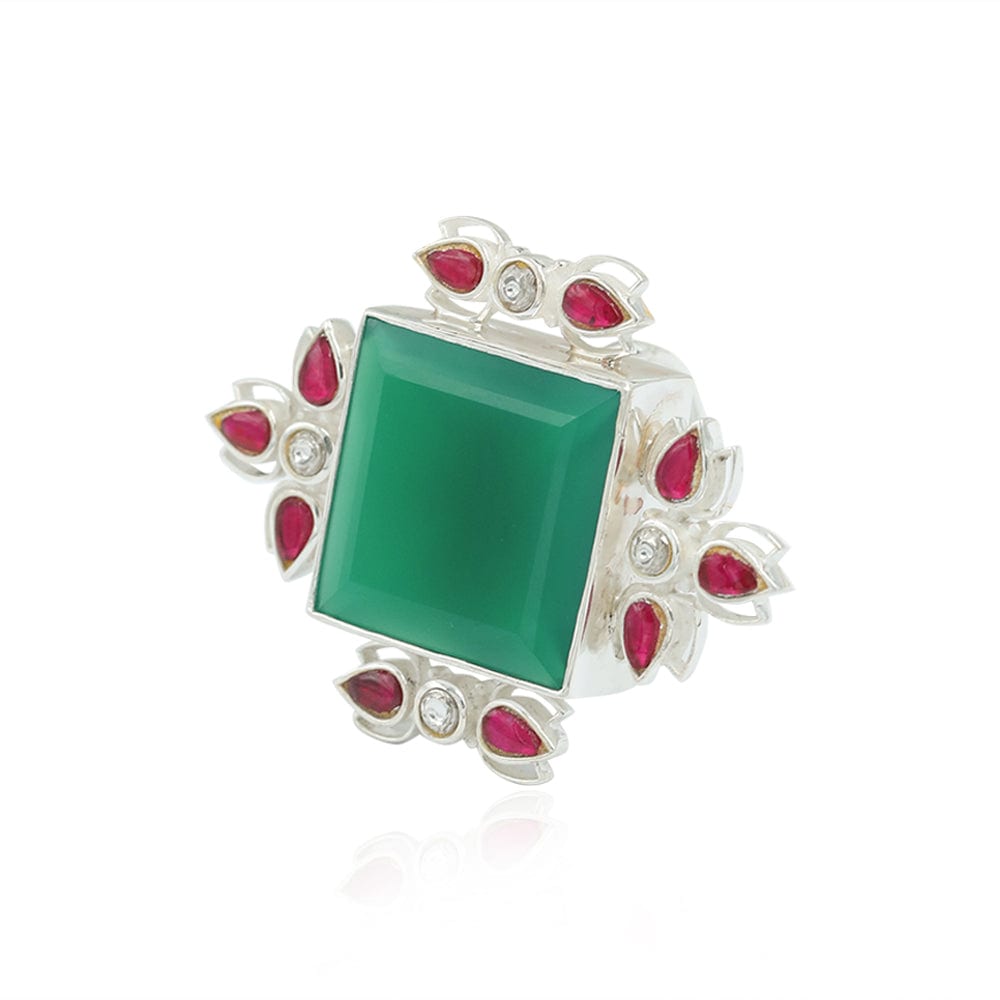 SITAYAN Green Statement Ring