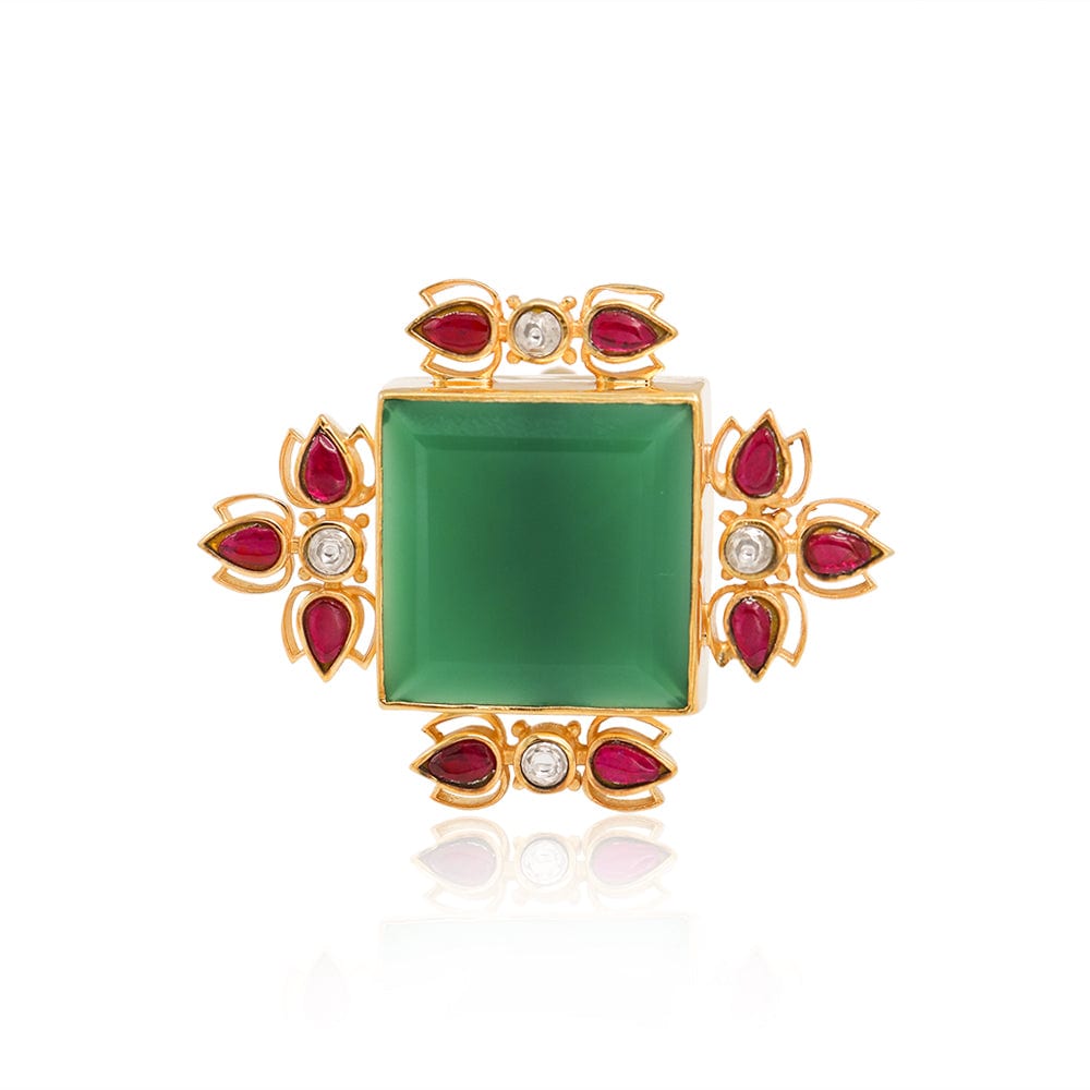 SITAYAN Green Statement Ring