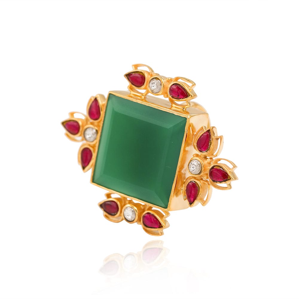 SITAYAN Green Statement Ring