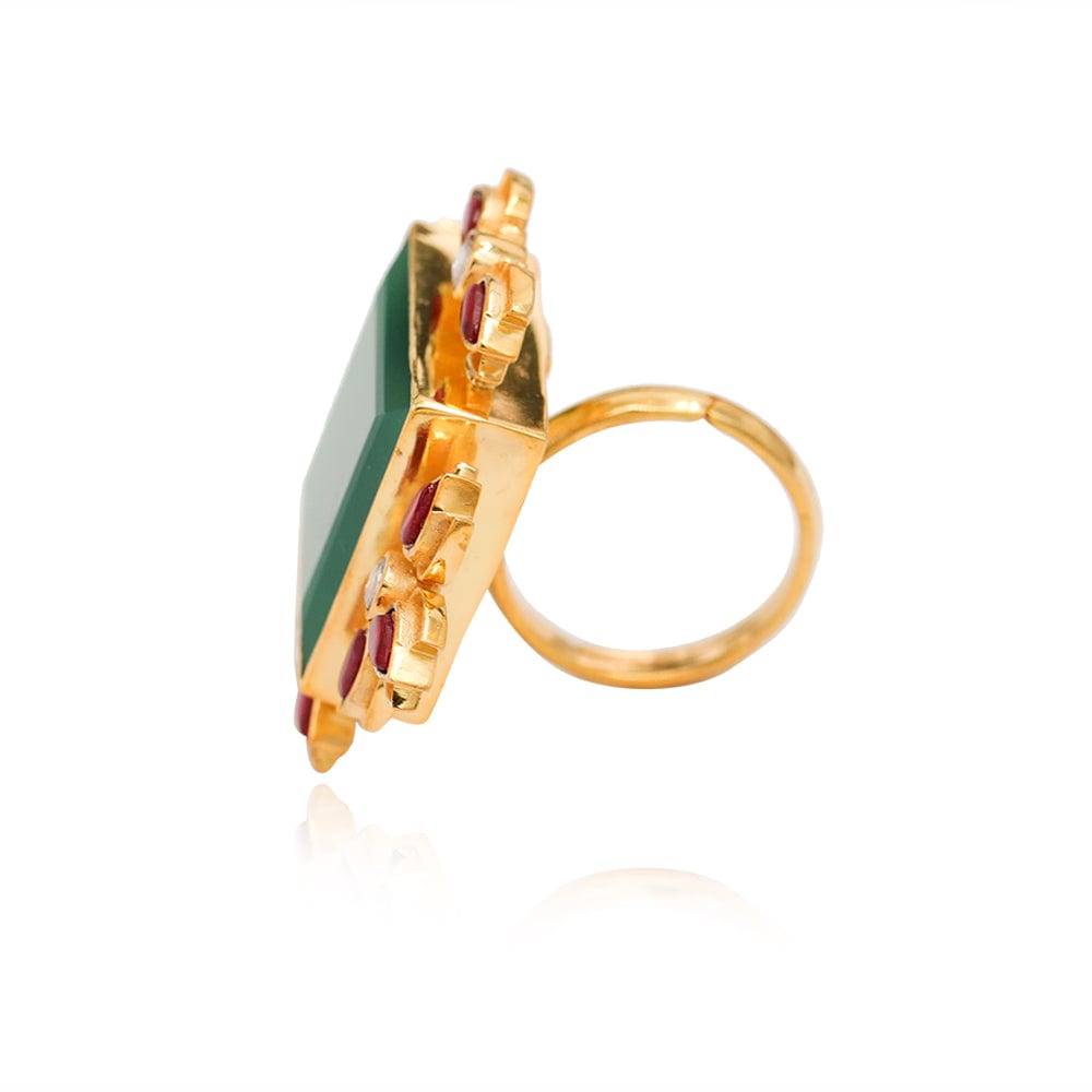 SITAYAN Green Statement Ring