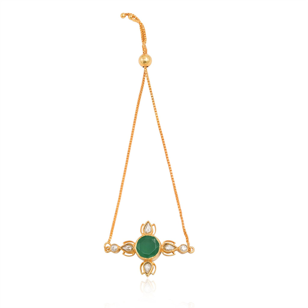 Silver 92.5 Sitayan Green Bracelet