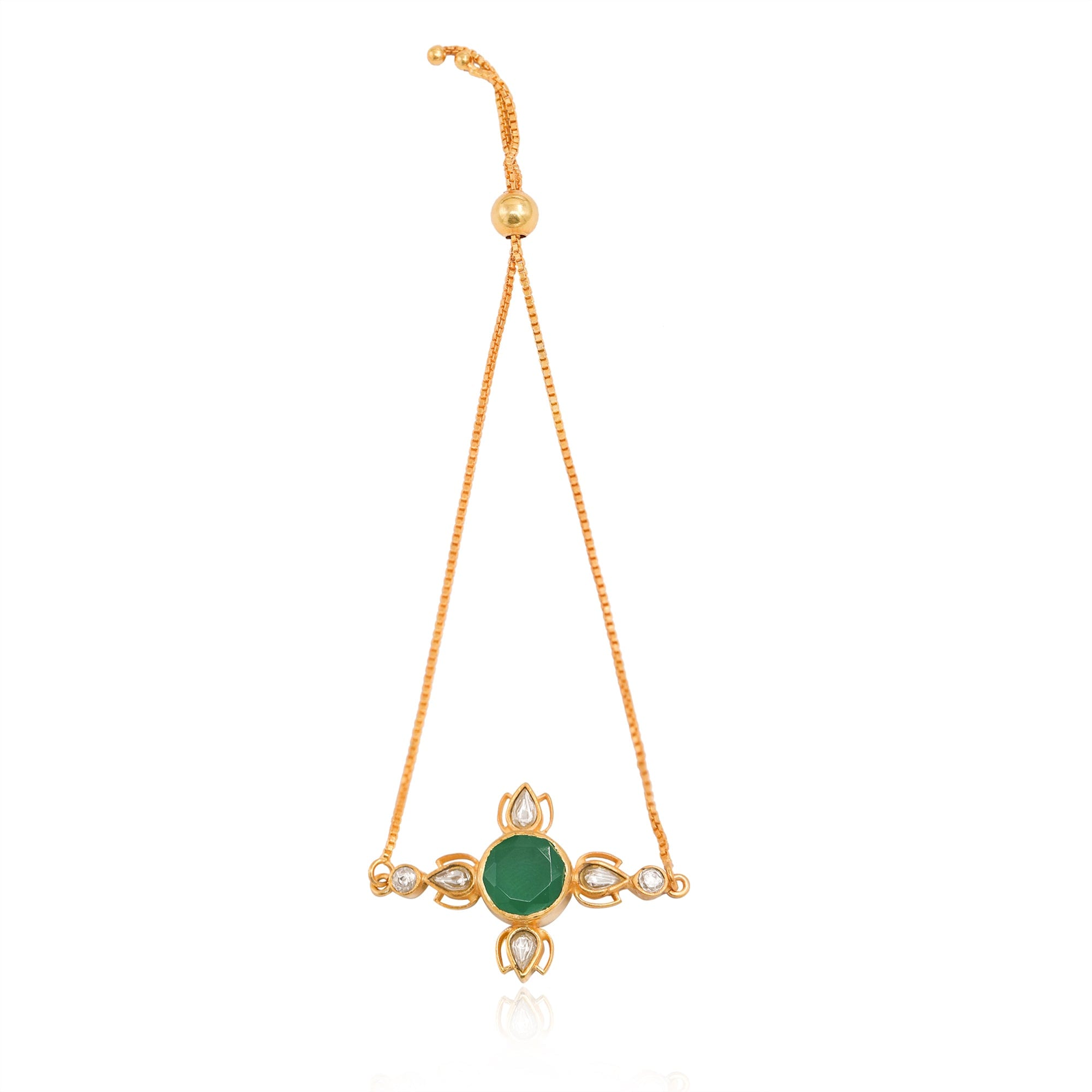 Silver 92.5 Sitayan Green Bracelet