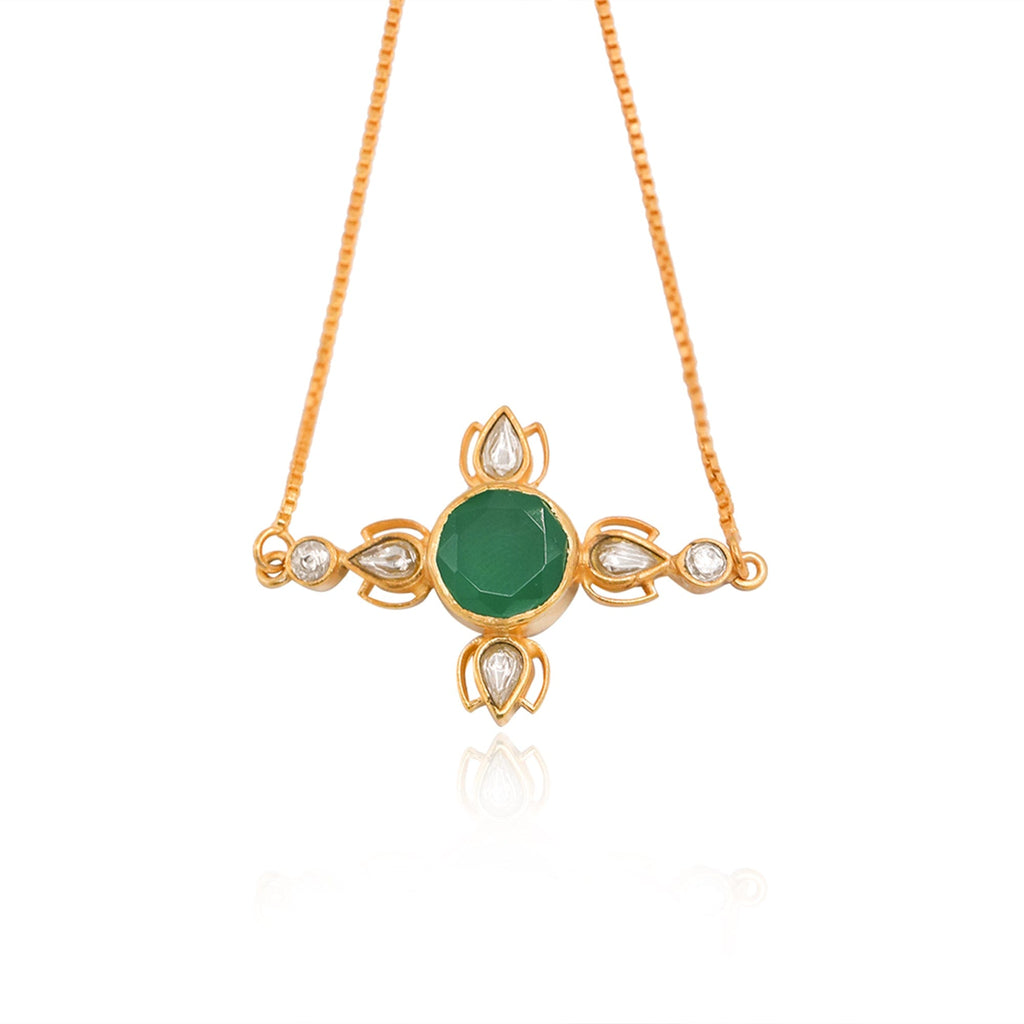 Silver 92.5 Sitayan Green Bracelet