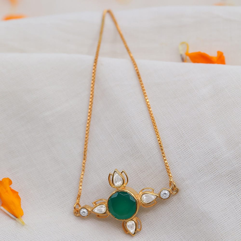 Silver 92.5 Sitayan Green Bracelet
